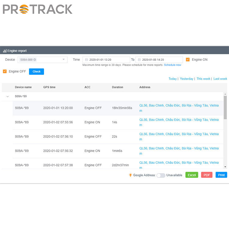 Cloud-based GPS ခြေရာခံခြင်း software